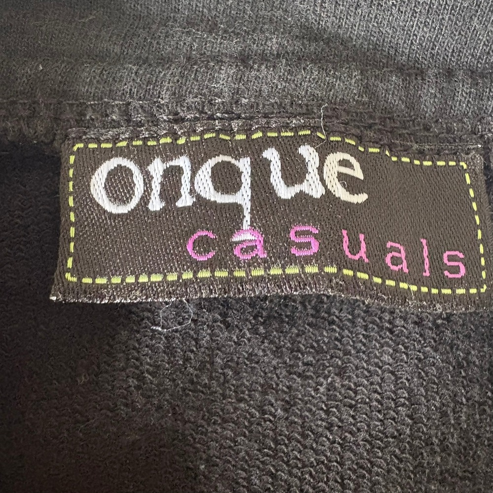 Onque Casuals Black Cotton Embroidered Floral Paisley Button Front Jacket Small - Picture 7 of 11